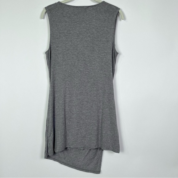 White House Black Market Grey Mock Wrap Dress – Size Small - Picture 3 of 8